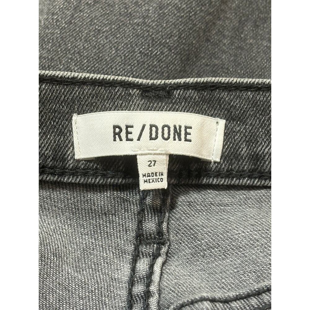 RE/DONE High Rise Cropped Leg Jeans Charcoal 27 - Picture 3 of 5